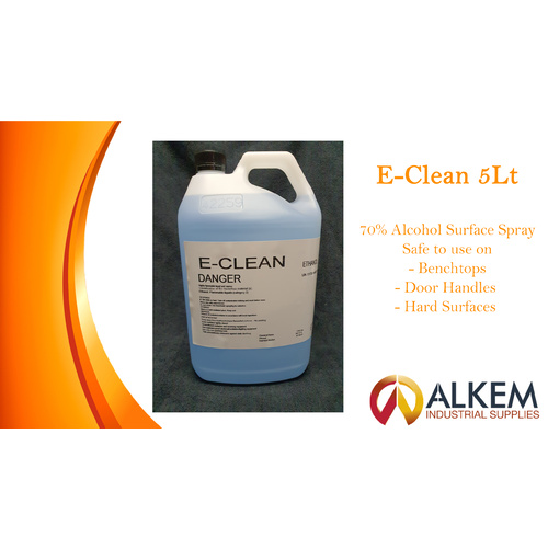 E Clean 5lt – 70% Alcohol surface spray